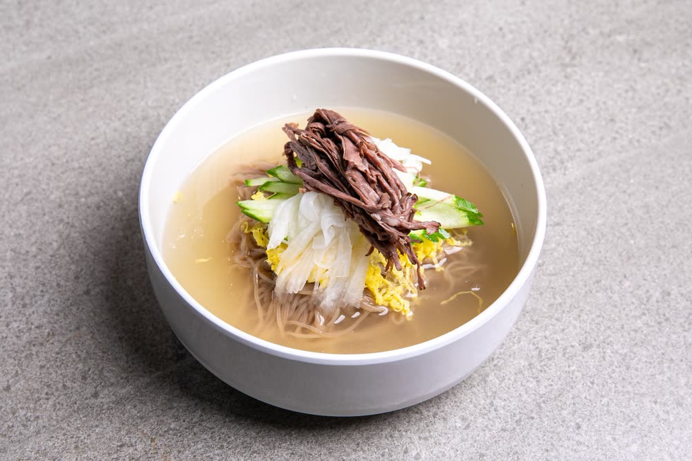 한우 사골냉면 (물) Hanwoo Beef Bone Broth Naengmyeon (Cold Broth) — 한우다움 홍대본점 사이드 메뉴, 홍대 한우 Korean BBQ