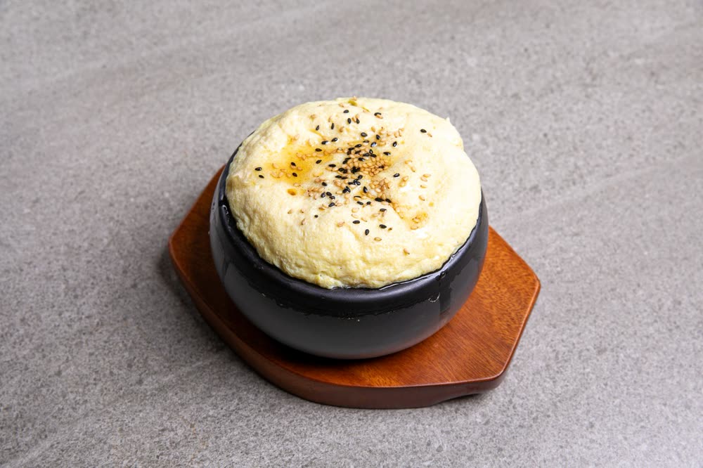 계란찜 Steamed Egg — 한우다움 홍대본점 곁들임, 홍대 한우 Korean BBQ